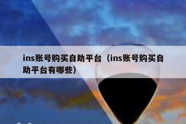 ins账号购买自助平台（ins账号购买自助平台有哪些） 第1张