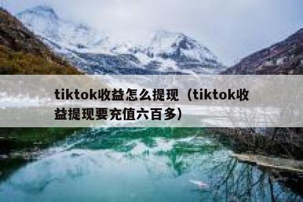 tiktok收益怎么提现（tiktok收益提现要充值六百多） 第1张