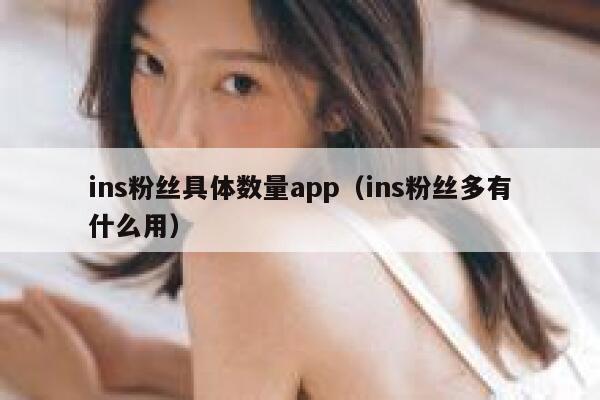 ins粉丝具体数量app（ins粉丝多有什么用） 第1张
