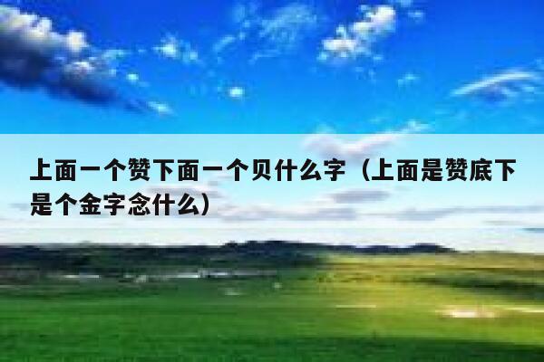 上面一个赞下面一个贝什么字（上面是赞底下是个金字念什么） 第1张