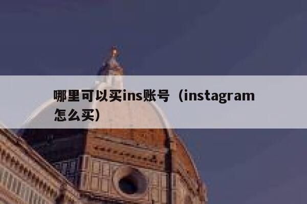 哪里可以买ins账号（instagram怎么买） 第1张