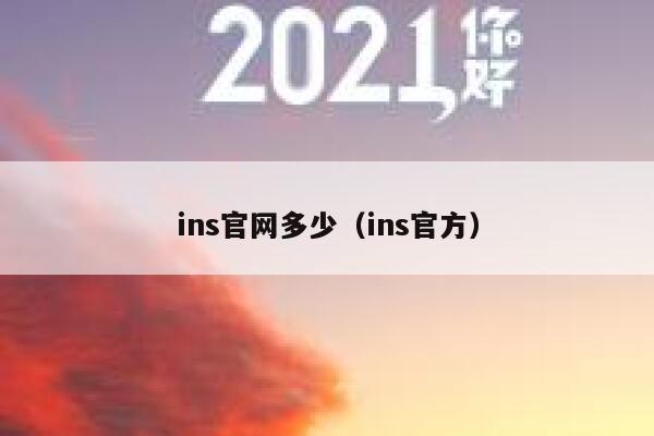 ins官网多少（ins官方） 第1张