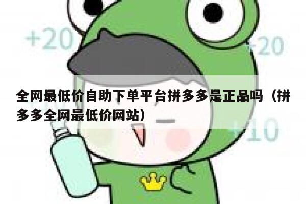 全网最低价自助下单平台拼多多是正品吗（拼多多全网最低价网站） 第1张