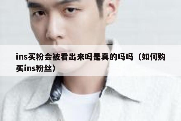 ins买粉会被看出来吗是真的吗吗（如何购买ins粉丝） 第1张
