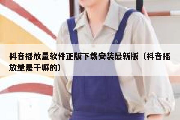 抖音播放量软件正版下载安装最新版（抖音播放量是干嘛的） 第1张