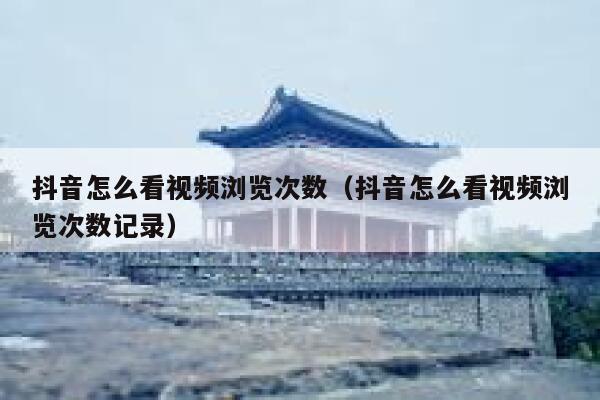抖音怎么看视频浏览次数（抖音怎么看视频浏览次数记录） 第1张