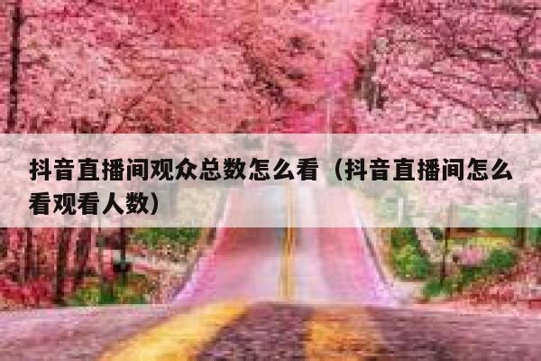 抖音直播间观众总数怎么看（抖音直播间怎么看观看人数） 第1张