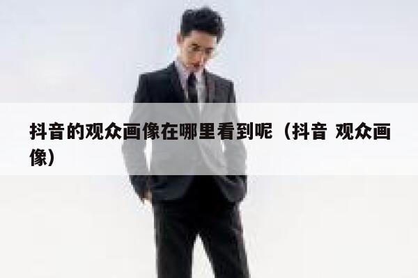 抖音的观众画像在哪里看到呢（抖音 观众画像） 第1张