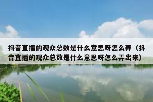 抖音直播的观众总数是什么意思呀怎么弄（抖音直播的观众总数是什么意思呀怎么弄出来） 第1张