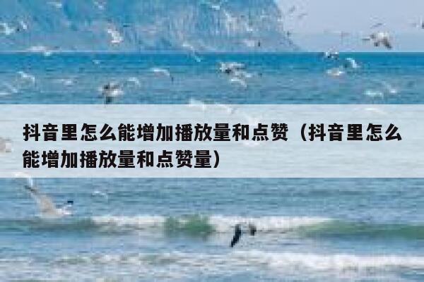 抖音里怎么能增加播放量和点赞（抖音里怎么能增加播放量和点赞量） 第1张