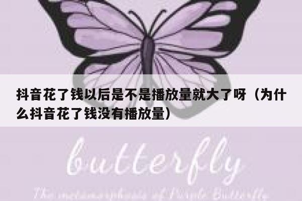 抖音花了钱以后是不是播放量就大了呀(为什么抖音花了钱没有播放量) 第1张 抖音花了钱以后是不是播放量就大了呀(为什么抖音花了钱没有播放量) 第1张