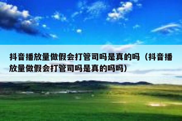 抖音播放量做假会打管司吗是真的吗（抖音播放量做假会打管司吗是真的吗吗） 第1张
