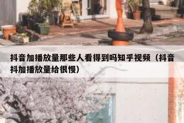 抖音加播放量那些人看得到吗知乎视频(抖音抖加播放量给很慢) 第1张 抖音加播放量那些人看得到吗知乎视频(抖音抖加播放量给很慢) 第1张