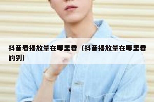 抖音看播放量在哪里看（抖音播放量在哪里看的到） 第1张