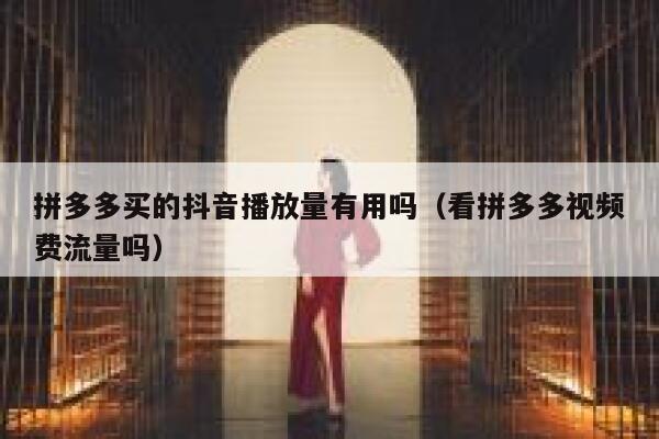 拼多多买的抖音播放量有用吗(看拼多多视频费流量吗) 第1张 拼多多买的抖音播放量有用吗(看拼多多视频费流量吗) 第1张
