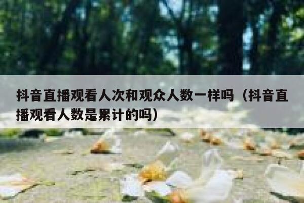 抖音直播观看人次和观众人数一样吗(抖音直播观看人数是累计的吗) 第1张 抖音直播观看人次和观众人数一样吗(抖音直播观看人数是累计的吗) 第1张