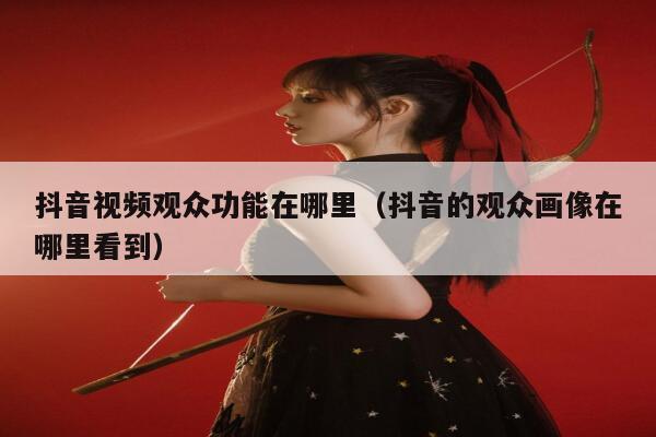抖音视频观众功能在哪里(抖音的观众画像在哪里看到) 第1张 抖音视频观众功能在哪里(抖音的观众画像在哪里看到) 第1张