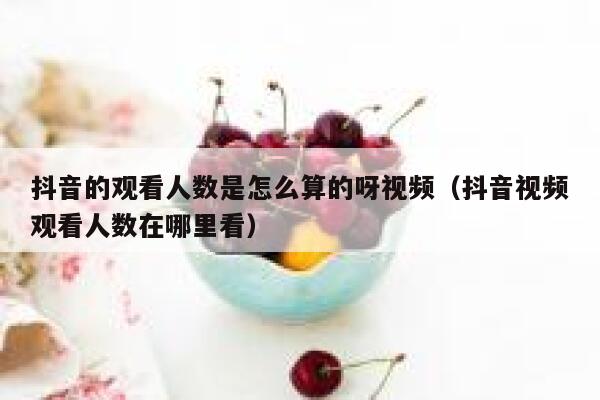 抖音的观看人数是怎么算的呀视频(抖音视频观看人数在哪里看) 第1张 抖音的观看人数是怎么算的呀视频(抖音视频观看人数在哪里看) 第1张