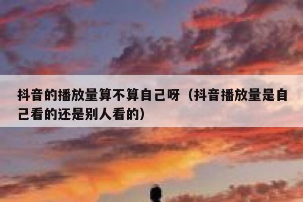 抖音的播放量算不算自己呀（抖音播放量是自己看的还是别人看的） 第1张