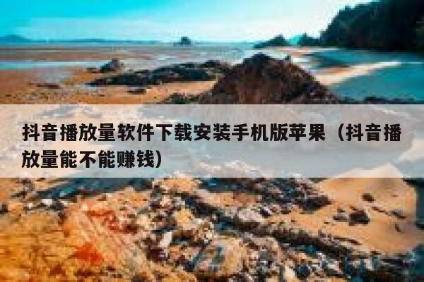 抖音播放量软件下载安装手机版苹果（抖音播放量能不能赚钱） 第1张