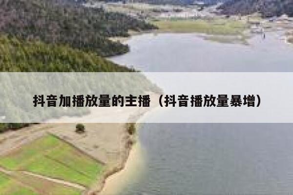 抖音加播放量的主播（抖音播放量暴增） 第1张