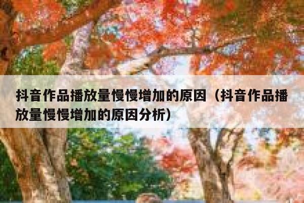 抖音作品播放量慢慢增加的原因（抖音作品播放量慢慢增加的原因分析） 第1张