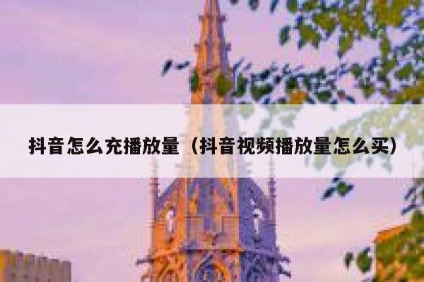 抖音怎么充播放量(抖音视频播放量怎么买) 第1张 抖音怎么充播放量(抖音视频播放量怎么买) 第1张