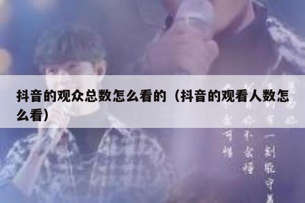 抖音的观众总数怎么看的(抖音的观看人数怎么看) 第1张 抖音的观众总数怎么看的(抖音的观看人数怎么看) 第1张