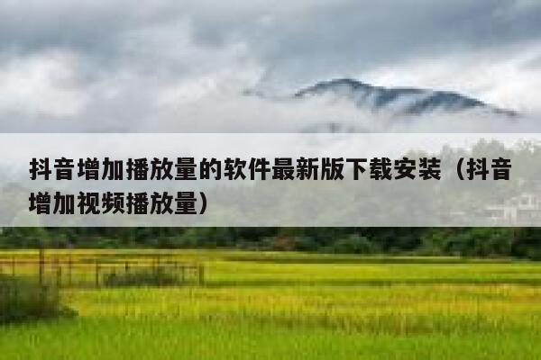 抖音增加播放量的软件最新版下载安装（抖音增加视频播放量） 第1张