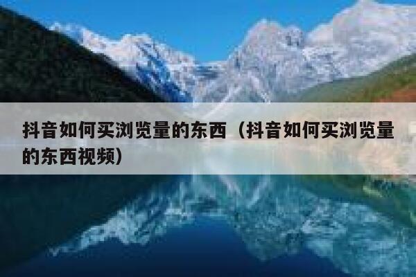 抖音如何买浏览量的东西（抖音如何买浏览量的东西视频） 第1张