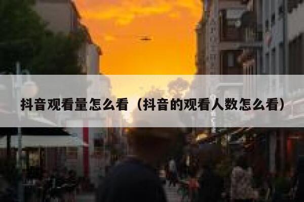 抖音观看量怎么看（抖音的观看人数怎么看） 第1张