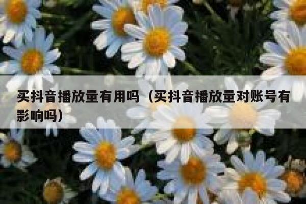 买抖音播放量有用吗（买抖音播放量对账号有影响吗） 第1张