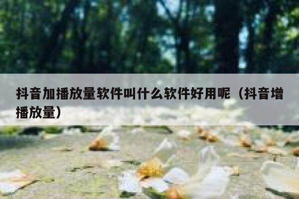 抖音加播放量软件叫什么软件好用呢（抖音增播放量） 第1张