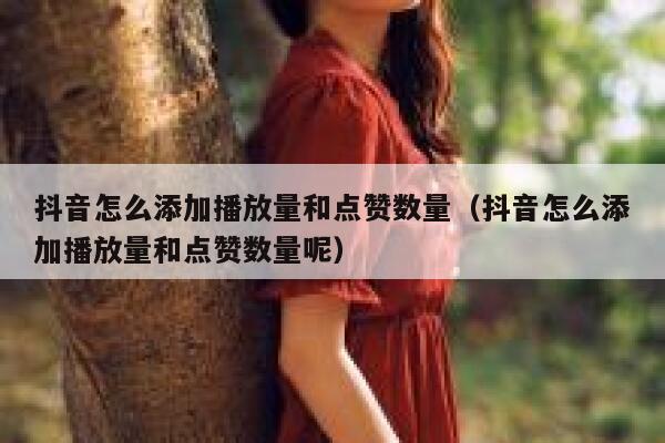 抖音怎么添加播放量和点赞数量（抖音怎么添加播放量和点赞数量呢） 第1张