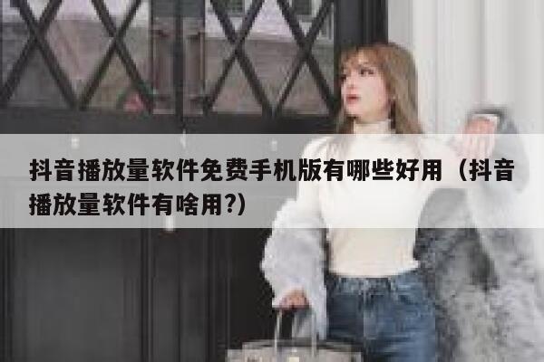 抖音播放量软件免费手机版有哪些好用（抖音播放量软件有啥用?） 第1张