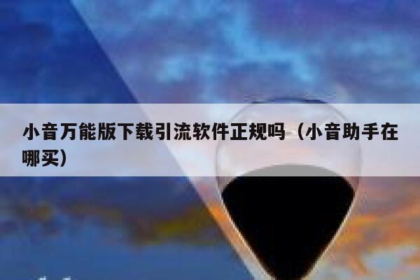 小音万能版下载引流软件正规吗（小音助手在哪买） 第1张