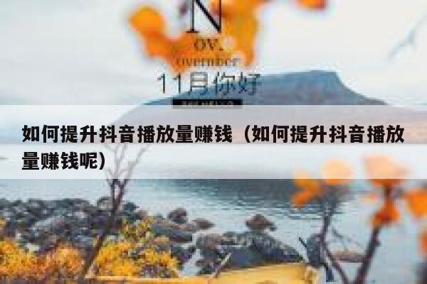 如何提升抖音播放量赚钱（如何提升抖音播放量赚钱呢） 第1张