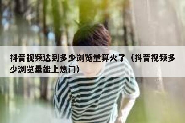 抖音视频达到多少浏览量算火了（抖音视频多少浏览量能上热门） 第1张
