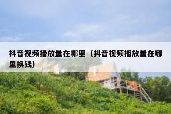 抖音视频播放量在哪里（抖音视频播放量在哪里换钱） 第1张