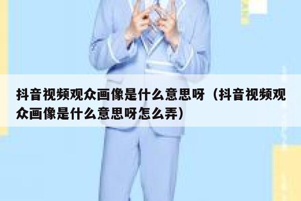 抖音视频观众画像是什么意思呀（抖音视频观众画像是什么意思呀怎么弄） 第1张