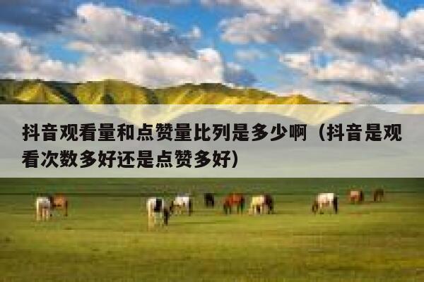 抖音观看量和点赞量比列是多少啊（抖音是观看次数多好还是点赞多好） 第1张