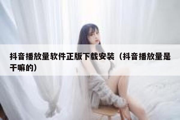 抖音播放量软件正版下载安装（抖音播放量是干嘛的） 第1张