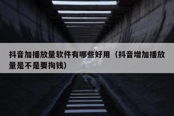 抖音加播放量软件有哪些好用（抖音增加播放量是不是要掏钱） 第1张