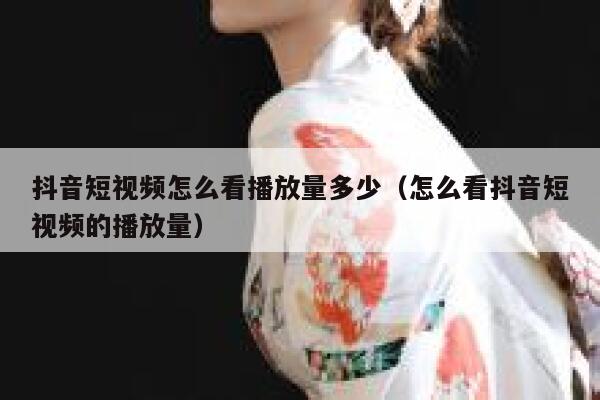 抖音短视频怎么看播放量多少（怎么看抖音短视频的播放量） 第1张