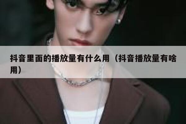 抖音里面的播放量有什么用(抖音播放量有啥用) 第1张 抖音里面的播放量有什么用(抖音播放量有啥用) 第1张