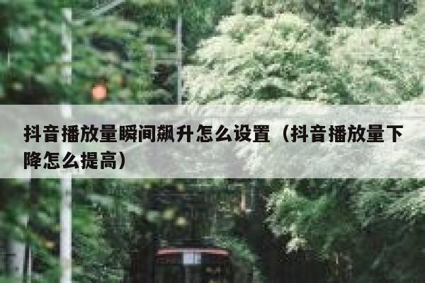 抖音播放量瞬间飙升怎么设置（抖音播放量下降怎么提高） 第1张