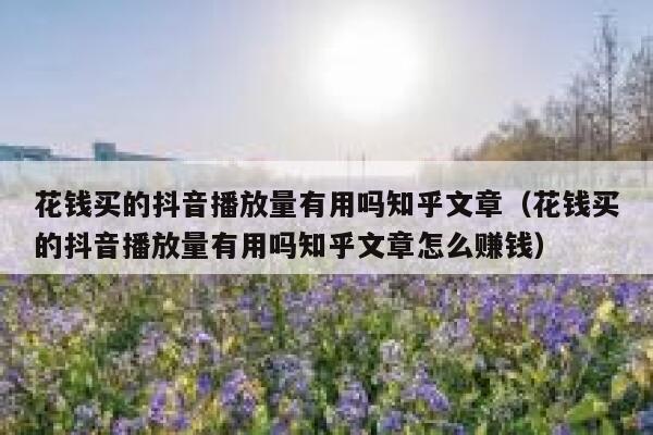 花钱买的抖音播放量有用吗知乎文章（花钱买的抖音播放量有用吗知乎文章怎么赚钱） 第1张