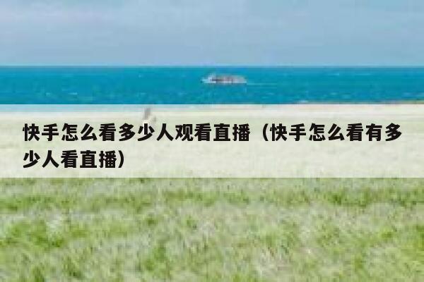 快手怎么看多少人观看直播(快手怎么看有多少人看直播) 第1张 快手怎么看多少人观看直播(快手怎么看有多少人看直播) 第1张
