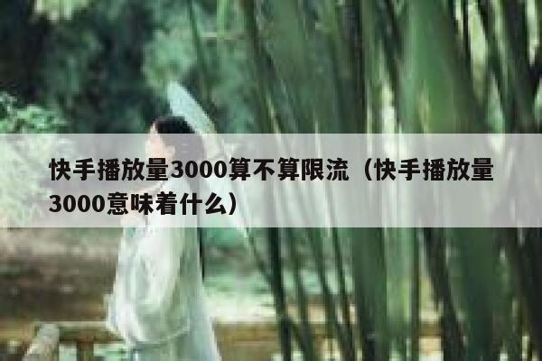 快手播放量3000算不算限流（快手播放量3000意味着什么） 第1张