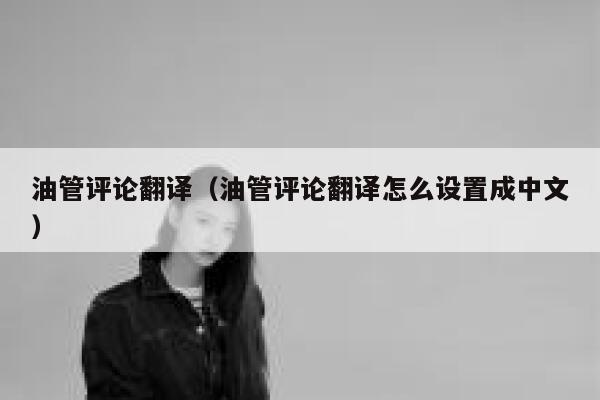 油管评论翻译（油管评论翻译怎么设置成中文） 第1张